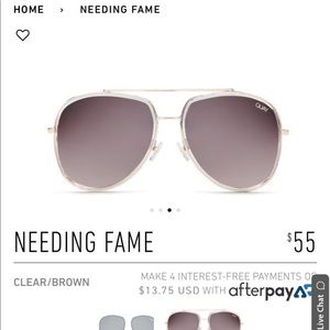 Quay needing fame sunglasses brand new !
